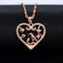Uloveido Mom and Baby Hummingbird in Love Heart Pendant Necklace, 2 Birds Necklace for Mother Y483 Uloveido Mom and Baby Hummingbird in Love Heart Pendant Necklace, 2 Birds Necklace for Mother Y483