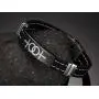 Vnox Jewelry Stainless Steel Womens Symbol Sisters Bracelet for Gay & Lesbian Pride,Silicone Chain