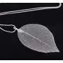 HUNO Real Filigree Leaf Necklace Natural Leaves Long Pendant Fashion Jewelry HUNO Real Filigree Leaf Necklace Natural Leaves Long Pendant Fashion Jewelry