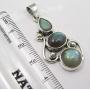 SilverStarJewel 6 x 9, 8 x 10, 10 x 10 mm Labradorite Pendant 1.6'' 0.925 Fine Silver