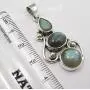 SilverStarJewel 6 x 9, 8 x 10, 10 x 10 mm Labradorite Pendant 1.6'' 0.925 Fine Silver