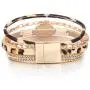 FANCY SHINY Leather Wrap Bracelet Boho Cuff Bracelets Crystal Bead Bracelet with Magnetic Clasp Jewelry Gifts for Women Teen Girls