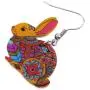 NEWEI Acrylic Floral Easter Bunny Hare Rabbit Earrings Drop Dangle Anime Animal Jewelry For Women Gifts Charm NEWEI Acrylic Floral Easter Bunny Hare Rabbit Earrings Drop Dangle Anime Animal Jewelry For Women Gifts Charm