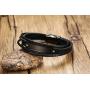 Custom Engraving Personalized Name Multi Layered Braided Wrap Leather ID Bracelet Cuff Bangle Men
