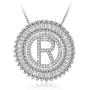HOTIE Silver Plated A-Z Alphabet Pendant Letter Initial Necklace for Women