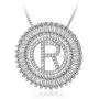 HOTIE Silver Plated A-Z Alphabet Pendant Letter Initial Necklace for Women HOTIE Silver Plated A-Z Alphabet Pendant Letter Initial Necklace for Women