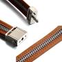 FORCEHOLD Genuine Leather Chokers Necklaces Zipper Design Bracelet Necklace Collar Dual Use