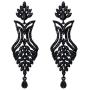 EVER FAITH Womens Rhinestone Crystal Art Deco 1920s Wedding Vase Flower Leaf Teardrop Earrings