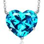FORECHIC 925 Sterling Silver Birthstone Necklaces for Women Heart Pendant Necklaces for Women Birthday