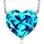 FORECHIC 925 Sterling Silver Birthstone Necklaces for Women Heart Pendant Necklaces for Women Birthday FORECHIC 925 Sterling Silver Birthstone Necklaces for Women Heart Pendant Necklaces for Women Birthday