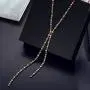 NEOGLORY 14k Gold Plated Multicolor Rhinestone Long Chain Y Necklace Fashion Jewelry 28'' Valentines Day Gift NEOGLORY 14k Gold Plated Multicolor Rhinestone Long Chain Y Necklace Fashion Jewelry 28'' Valentines Day Gift