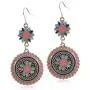 DAMLENG Unique Handmade Boho Vintage Flower Dangle Earrings National Style Retro Round Dangle Earrings for Women Girls Statement Jewelry Accessories DAMLENG Unique Handmade Boho Vintage Flower Dangle Earrings National Style Retro Round Dangle Earrings for Women Girls Statement Jewelry Accessories