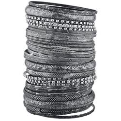 Lux Accessories BurnishedÂ Gold Tone Tribal AztecÂ TexturedÂ Multiple Bangle Set