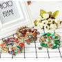 FIBO STEEL 6 Sets Bohemian Stackable Bead Bracelets for Women Stretch Multilayered Bracelet Set Multicolor Jewelry