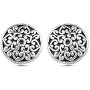 LeCalla Sterling Silver Jewelry Light Weight Antique Round Large Filigree Cut Stud Earring for Women
