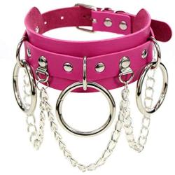 Women Girls Leather Choker Collar Necklace Vintage Gothic Punk Rock Rivet Necklace
