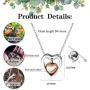 QeenseKc Rose Gold Double Heart Urn Necklaces for Human Pet Ashes Cremation Jewelry for Ashes Keepsake Memorial Pendant Jewelry