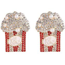 Rhinestone Crab Eardrop Pentagram Cactus Hoop Earrings Crystal Pearl Popcorn Statement Drop Dangle for Women Girls Luxury Valuable Jewelry