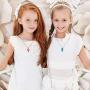 LaLaBand 4 Pcs Girls Necklaces BFF Friendship Necklace Set Kids Gift Present Party Favors Dress up Costume Jewelry for Little Girls Sisters Friends
