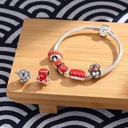AIEGNOS 925 Sterling Silver Jewelry Seaweed Sushi Charms Beads Gifts for Women Girls Fit European Charms Bracelet