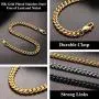 Richsteel Chunky Cuban Chain Necklace for Men Boys Women 6mm/10mm/14mm Width Stainless Steel/18K Gold/Black Plated Link Chains with Durable Clasp Hip Hop Jewelry