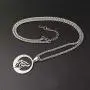 U7 Wolf Necklace with Adjustable Spiga Chain Stainless Steel Round Hollow Pendant U7 Wolf Necklace with Adjustable Spiga Chain Stainless Steel Round Hollow Pendant