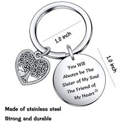 Sister Jewelry, Best Friend Keychain, Christmas Day Gift Wedding Birthday Gift