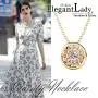 St.Claire Swarovski Crystal 18K Gold Plated Round Necklace 925 Sterling Silver Birthstone Pendant Necklaces for Women Christmas Jewelry Gift