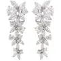 JanKuo Jewelry Rhodium Plated Prom Bridal Floral Graduated Marquise CZ Necklace Earrings Jewelry Set, 17'' JanKuo Jewelry Rhodium Plated Prom Bridal Floral Graduated Marquise CZ Necklace Earrings Jewelry Set, 17''