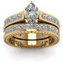 wedding ring set Two Rings His Hers Couples Rings Womens 10k Yellow Gold Filled White CZ Wedding Engagement Ring Bridal Sets & Mens Titanium Wedding Band