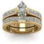 wedding ring set Two Rings His Hers Couples Rings Womens 10k Yellow Gold Filled White CZ Wedding Engagement Ring Bridal Sets & Mens Titanium Wedding Band