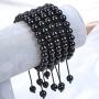 Massive Beads Natural Healing Power Gemstone Crystal Beads Unisex Adjustable Macrame Bracelets 8mm