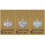 Set of 3 Big Sis, Middle Sis, Little Sis Colorful Valentine Heart Matching Necklace Jewelry Gift Set - Sister Necklaces for 3