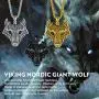 Richsteel Wolf Teeth/Wolf Pendant Necklace for Men 316 Stainless Steel/18K Gold Plated/Black Viking Wolf Nordic Jewelry(with Gift Box) Richsteel Wolf Teeth/Wolf Pendant Necklace for Men 316 Stainless Steel/18K Gold Plated/Black Viking Wolf Nordic Jewelry(with Gift Box)