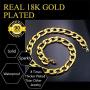 U7 Stainless Steel Figaro Chain|Width 3mm-12mm|Length 16 Inch to 32 Inch|Italian Style Flat Link Necklace for Men and Women, Gift Box Packed