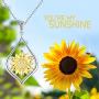 WINNICACA s925 Sterling Silver（Hummingbird&Lotus&Sunflower& Rose& Daisy&Bee&Tree of Life） Pendant Necklace Jewelry for Women Teens Birthday Gift