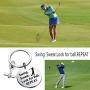 WSNANG Golf Keychain Swing Swear Look for Ball Repeat Keychain Golf Jewelry Gift for Golf Lover Golf Club Golf Coach