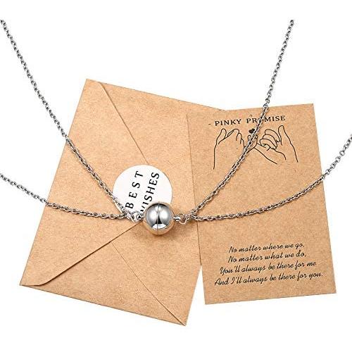 UNGENT THEM Magnetic Couples Necklaces Attraction Matching Friendship Necklace Set Jewelry Gift for Women Men Boyfriend Girlfriend Him Her Best Friends