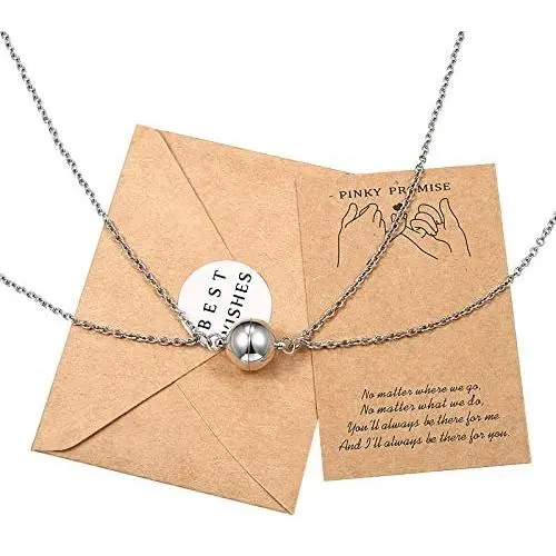 UNGENT THEM Magnetic Couples Necklaces Attraction Matching Friendship Necklace Set Jewelry Gift for Women Men Boyfriend Girlfriend Him Her Best Friends
