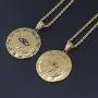 Moca Jewelry Hip-Hop Ancient Egyptian Horus Eye Pendant Stainless Steel Chain Rhinestone Crystal Necklace for Men Women