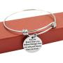 You are Braver Stronger Smarter than you think Inspirational Expandable Bangle Bracelet Women