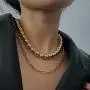 Chargances Ball Chain Collar Choker Necklace for Women and Girls Gold Chunky Chain Necklace Women Punk Jewelry