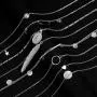 SOFTONES 12-15Pcs Layered Choker Necklace for Women Girls Handmade Dainty Y Necklace Set Sexy Coin Star Moon Pearl Multilayer Pendant Necklace