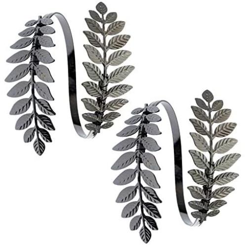 RechicGu 2 Pieces Wedding Arm Bracelet Tree Leaf Cuff Bangle Band Upper Open Armlet Armband Adjustable Set Jewelry Minimalist Festival Dancer