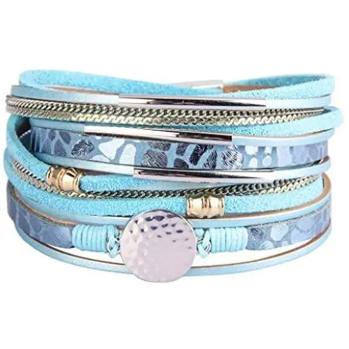 GelConnie Women Leather Wrap Bracelet Multilayer Braided Bracelet Boho Cuff Bracelet Bohemian Jewelry for Wife,Sister, Daughter GelConnie Women Leather Wrap Bracelet Multilayer Braided Bracelet Boho Cuff Bracelet Bohemian Jewelry for Wife,Sister, Daughter