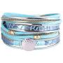 GelConnie Women Leather Wrap Bracelet Multilayer Braided Bracelet Boho Cuff Bracelet Bohemian Jewelry for Wife，Sister, Daughter
