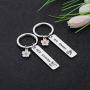 CYTING Her Stitch His Angel Keychain Set With Hibiscus Flower Charm Hawaiian Jewelry Gift For Couples Family Best Friends
