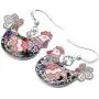 NEWEI Enamel Alloy Hen Chicken Earrings stud Dangle Unique Cut Fashion Animal Jewelry For Women Girls Gift Charms