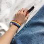 Nanafast Rainbow Bracelet Nylon Watch Band 18mm 20mm 22mm LGBT Pride Bracelet Adjustable Wristband for Men Women
