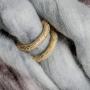 PAVOI 14K Gold Plated 925 Sterling Silver Lightweight Textured Hoop Earrings for Women | Gold Earrings for Women